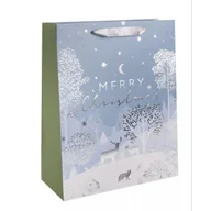 Opakowania i torebki na prezenty - Torebka prezentowa z napisem Merry Christmas - 18 x 23 cm - miniaturka - grafika 1