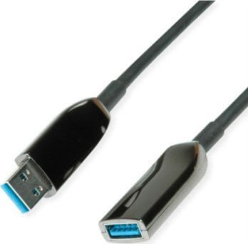 Kabel USB Roline USB-A - USB-A 20 m Czarny 12.04.1077