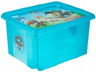 Pudła i pojemniki do przechowywania - Pojemnik obrotowy z pokrywą karolina "paw patrol" 24 l niebieski - miniaturka - grafika 1