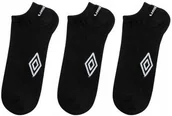 Skarpetki męskie - UMBRO SKARPETY STOPKI 3 PARY Roz: 35-38 czarne - miniaturka - grafika 1
