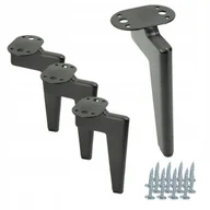 Meble modułowe i akcesoria - Zestaw 4 sztuk noga meblowa Loft czarny mat wysokość 15 cm - miniaturka - grafika 1