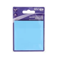 Gadżety  do biura - Karteczki samoprzylepne przezroczyste Strigo 75x75 50 kartek jasnoniebieski - miniaturka - grafika 1