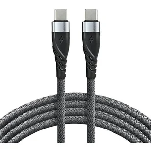 Kabel pleciony USB - C Typ-C everActive CBB-1PDG - szybkie ładowanie - 1m szary - Kable - miniaturka - grafika 1
