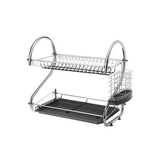 Suszarka do naczyń silikonowa Camelia 2 poziomy szara - Suszarki do naczyń - miniaturka - grafika 1