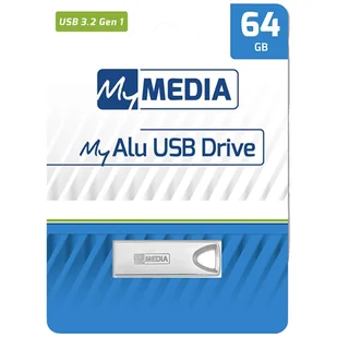 MyMedia USB flash disk, USB 3.2, 64GB, MyAlu, srebrny, 69277, USB A - Pendrive - miniaturka - grafika 3