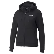 Bluzy damskie - Bluza z kapturem damska Puma ESS FULL-ZIP FL czarna 84720101-XS - miniaturka - grafika 1