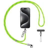Kable USB - Smycz do telefonu z kablem do ładowania USB-C - Lightning USAMS SJ746 30W 1.2 m Zielony - miniaturka - grafika 1