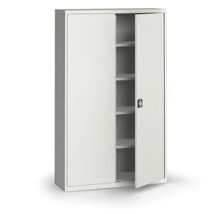 KOVONA Szafa metalowa, 1950 x 1200 x 400 mm, 4 półki, szara/szara C37030.2.09.24B2B - Pozostałe wyposażenie warsztatu - miniaturka - grafika 1