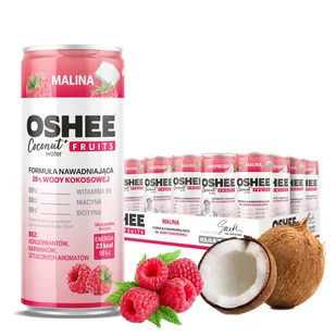 24x OSHEE IGA gazowana woda kokosowa malina 250 ml - Napoje gazowane - miniaturka - grafika 1