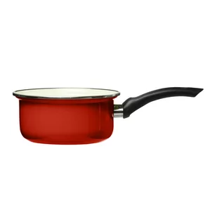 Emalia Olkusz OLKUSZ RONDEL 14 CM 800 ML STAL EMALIOWANA CZERWONA INDUKCJA 35188 - Garnki - miniaturka - grafika 1