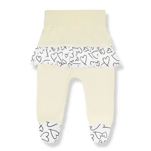 PÓŁŚPIOSZKI Z FALBANKĄ SERDUSZKA 80 - Śpiochy dla niemowląt PÓŁŚPIOSZKI Z FALBANKĄ SERDUSZKA 80 - Śpiochy dla niemowląt - miniaturka - grafika 1