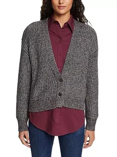 ESPRIT Damski kardigan z dzianiny, 023/Dark Grey 4, S - Swetry damskie - miniaturka - grafika 1