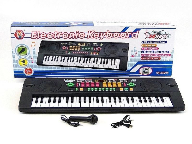 Organki 54 klawiszy z mikrofonem ładowarka USB