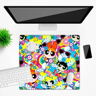 Mata na biurko The Powerpuff Girls wzór: Atomówki 041, 50x45cm - Podkładki na biurko - miniaturka - grafika 1
