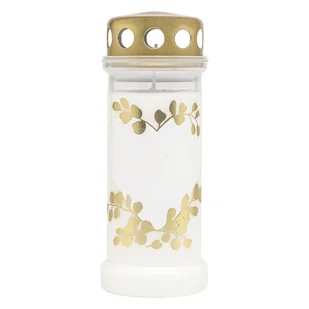 Znicz wkład z metalowym wieczkiem Bolsius Nr 6L Serce 70h 1 sztuka - Lampiony i znicze - miniaturka - grafika 1