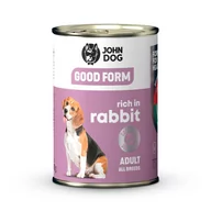 Mokra karma dla psów - JOHN DOG GOOD FORM Rabbit Adult Królik 400g - miniaturka - grafika 1