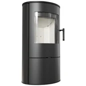 Piece wolnostojące - Piec Kominek Wolnostojący KRATKI Koza ROLLO 7kW EKO Zestaw Komin Zewnętrzny - miniaturka - grafika 1