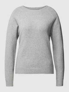 Sweter z dzianiny z okrągłym dekoltem model ‘DOFFY’ - Swetry damskie - miniaturka - grafika 1