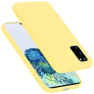 Pokrowiec Do Samsung Galaxy S20 Etui w LIQUID ŻÓŁTY TPU Silikon Case Cover Obudowa Ochronny Cadorabo - Etui i futerały do telefonów - miniaturka - grafika 1