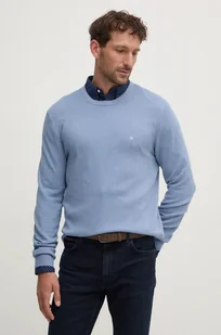 Calvin Klein sweter męski kolor niebieski lekki K10K113410 - Swetry męskie - miniaturka - grafika 1