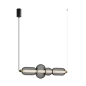 Lampy sufitowe - Podłużna lampa wisząca, LED PND-84283-4-BK z serii MARCO  - miniaturka - grafika 1