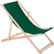 Leżaki ogrodowe - GreenBlue Leżak klasyczny bukowy GreenBlue GB183 ciemnozielony - miniaturka - grafika 1