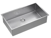 Zlewozmywaki - Quadron Unique Zlewozmywak stalowy jednokomorowy podwieszany / wpuszczany 74*44*20,5 cm ANTHONY 80 SteelQ kolor stal szczotkowana - miniaturka - grafika 1