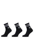 Skarpetki damskie - adidas Zestaw 3 par wysokich skarpet unisex Mid Cut Crew IL5022 Czarny - miniaturka - grafika 1