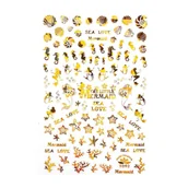 Ozdoby do paznokci - inna marka ZŁOTE NAKLEJKI 3D samoprzylepne R090 SYRENKA 5903452286471 - miniaturka - grafika 1