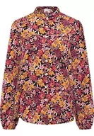 Bluzki damskie - LEOMIA Bluzka damska 10124081-LE02, czarna wielokolorowa, S, czarny wielokolorowy, S - miniaturka - grafika 1