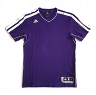 Koszulki męskie - Fioletowa koszulka Adidas Performance NBA S - miniaturka - grafika 1