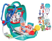 Zabawy w naśladowanie dorosłych - Mały Lekarz Doktor Zestaw W Walizce + Lalka Bobas - miniaturka - grafika 1