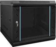 Szafy rack - vidaXL Szafa sieciowa z przechowywaniem Czarny 53 x 60 x 45 cm Stal - miniaturka - grafika 1