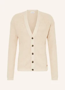 Calvin Klein Kardigan Z Dodatkiem Lnu beige - Swetry damskie - miniaturka - grafika 1
