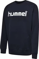 Bluzy męskie - Hummel HMLGO bluza męska z logo Cotton, niebieski, xxl - miniaturka - grafika 1