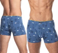 Majtki męskie - LAMA Bokserki Męskie Bawełniane Szorty - M - miniaturka - grafika 1