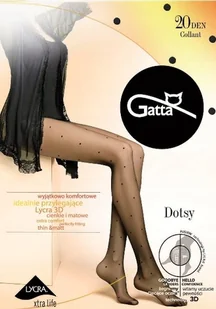 Gatta Dotsy 03 Rajstopy Kropki 3D Nero - 3 M - Rajstopy - miniaturka - grafika 1