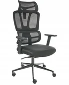 Fotele i krzesła biurowe - Beliani Fotel biurowy OMEGA Czarny - miniaturka - grafika 1