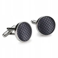 Spinki do mankietów i krawatów - Spinki do mankietów - grafitowe - miniaturka - grafika 1