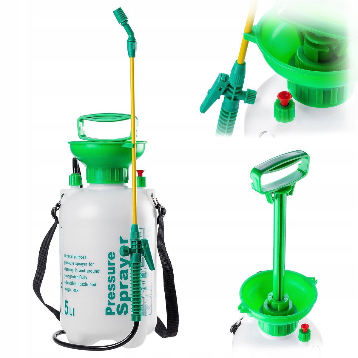OPRYSKIWACZ RĘCZNY CIŚNIENIOWY 5L SPRYSKIWACZ OGRODOWY DO ROŚLIN DUŻY LANCA