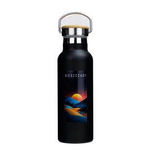 Butelka termiczna stalowa Dr.Bacty Iris 500 ml - Czarna - Bieszczady - Butelki termiczne - miniaturka - grafika 1