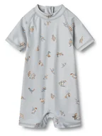 Pajacyki dla niemowląt - Wheat Kombinezon kąpielowy "Cas" w kolorze błękitnym - miniaturka - grafika 1