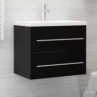 Szafki łazienkowe - Lumarko Szafka pod umywalkę, czarna, 60x38,5x48 cm, płyta - miniaturka - grafika 1