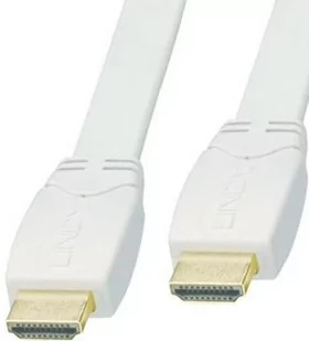 Lindy Kabel cyfrowy HDMI - HDMI płaski biały 1.3b Full HD 41163 - 3m - Kable - miniaturka - grafika 1