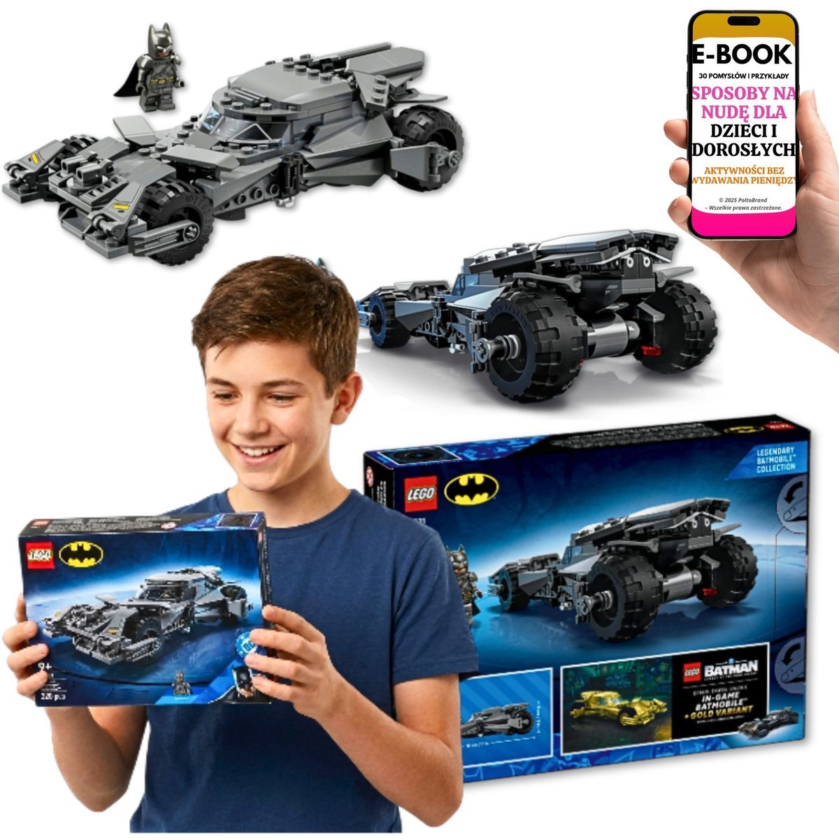 LEGO BATMAN PREZENT DLA CHŁOPCA Batmobil 76331 Super Heroes DC Comics + E-BOOK-3