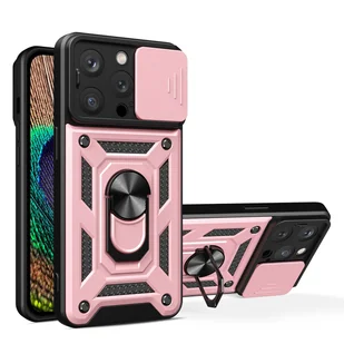 Hybrid Armor Camshield etui iPhone 14 Pro Max pancerny pokrowiec z osłoną na aparat różowe - Etui i futerały do telefonów - miniaturka - grafika 1