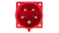 Gniazdka elektryczne - PCE Wtyczka tablicowa 32A 5P 400V czerwona IP44 625-6 625-6 - miniaturka - grafika 1