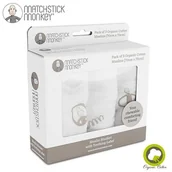 Pieluchy - Matchstick Monkey, Pieluszki muślinowe z gryzakiem, Bio bawełna, Szare Małpki, 3 szt. - miniaturka - grafika 1