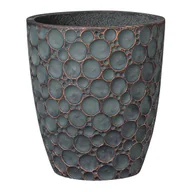 Donice - DHG Donica betonowa Vannes śr.31 cm szara pozłacana - miniaturka - grafika 1