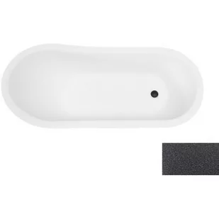 Besco WAO-160-GGW OLAYA GLAM GRAFITOWA wanna wolnostojąca 160 x 68nogi białe - Wanny - miniaturka - grafika 2